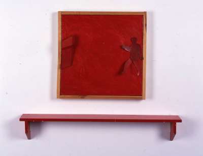 Figure and Correspondent Form with Red Shelf